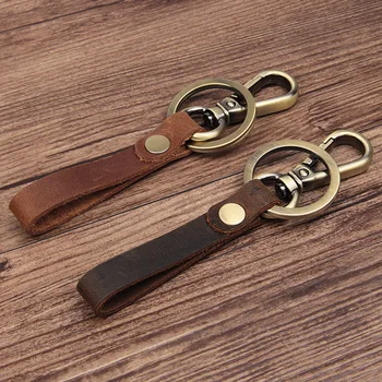 

SIKU men's key chain distress cow leather key ring small gift