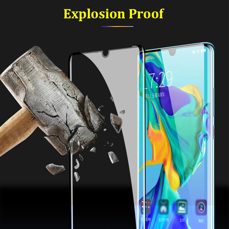 Полное покрытие закаленное стекло для Huawei P30 pro lite Защита экрана Huawey mate 20 p 30 light glas