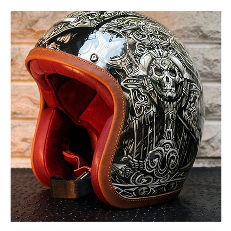 

Handmade Half-covered Sport Helmets Universal Motorcycle Protective Safe Electrombile/Scooter Sports Safety Unisex Protection