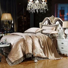 

Stock Bedding set Silk Cotton Lace Bedlinen