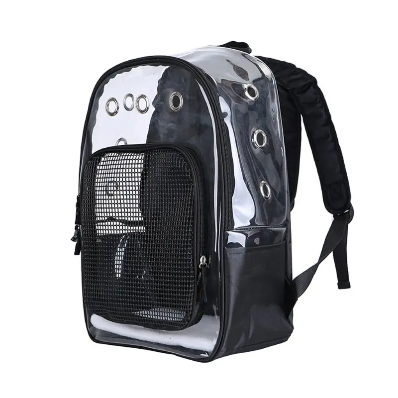 

THINKTHENDO Pet Clear Carrier Backpack PVC Adjustable Transparent Cat Small Dog Outdoor Travel Bag