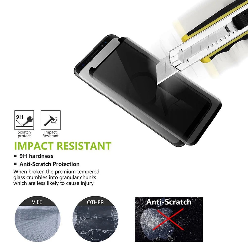 3D Curved 9H Case Friendly Privacy Tempered Glass For Samsung Galaxy Note 9 8 S8 S9 Plus Anti Spy Peeping Screen Protector Film|Защитные