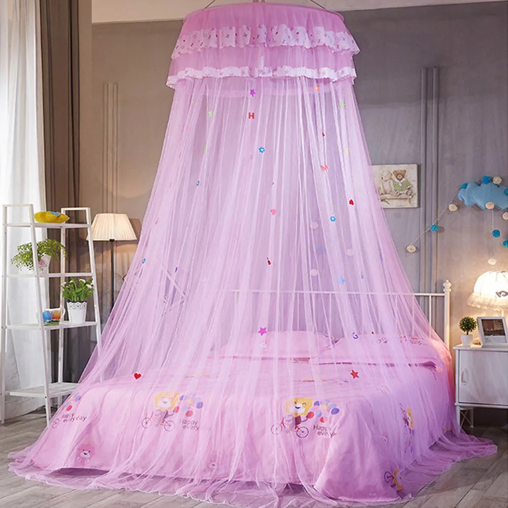 

Dome Tent Lace Hanging Bed Mosquito Net Baby BedCover Curtain For Kids Adults Girls Room Decor