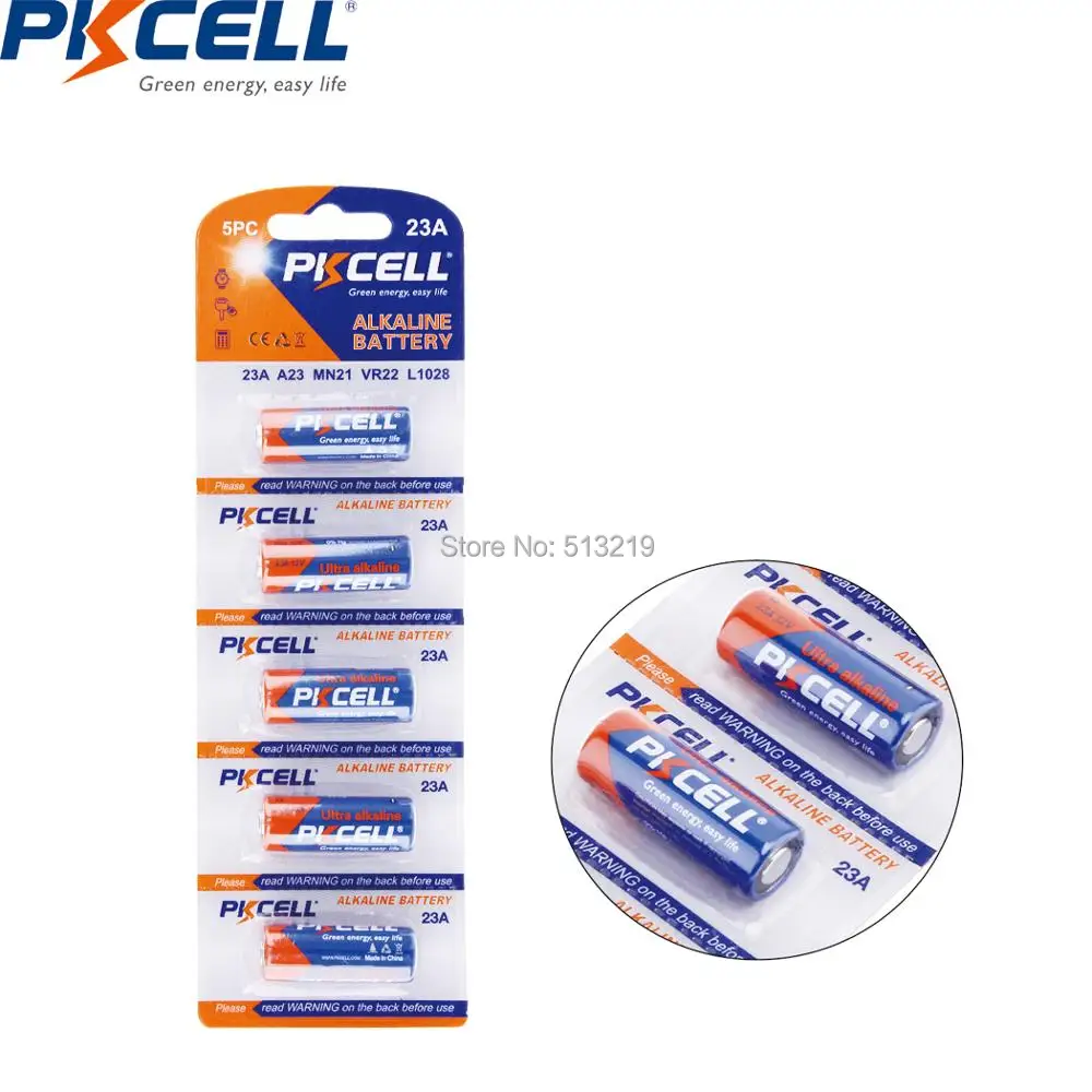  PKCELL 10pc X 12 Volth Alkaline Batteries 23A A23 MN21