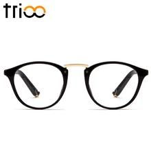 TRIOO высококачественные прозрачные линзы оправа для компьютерных очков модные дизайнерские очки женские с рамой черные круглые очки оправа