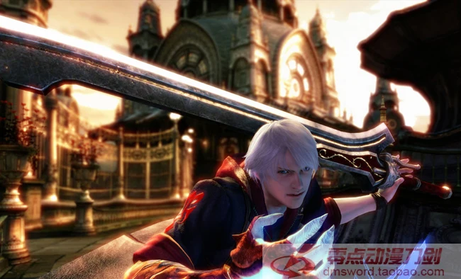 

S0192 ANIME GAME DEVIL MAY CRY IV 4 RED QUEEN SWORD OF NERO W/ WOOD STAND 42"