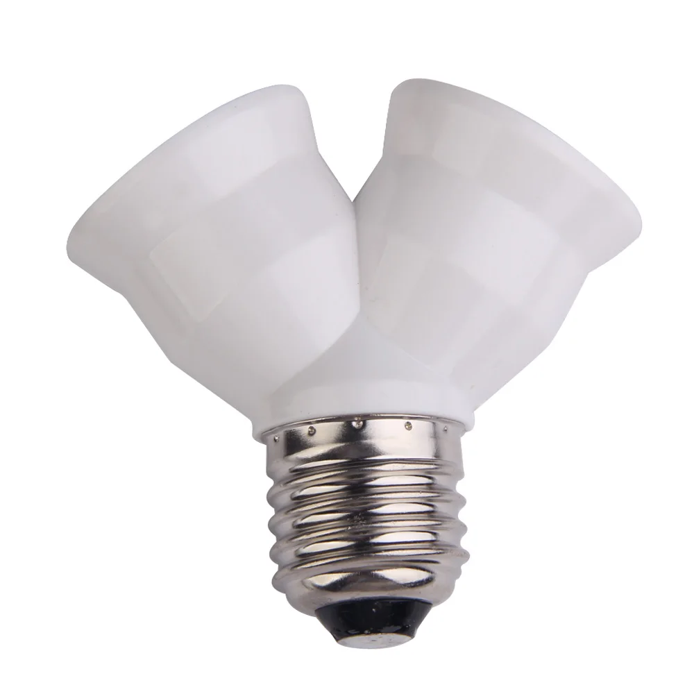 

E27 to 2xE27 LED Halogen Light Base Lamp Bulb Adapter Converter Socket