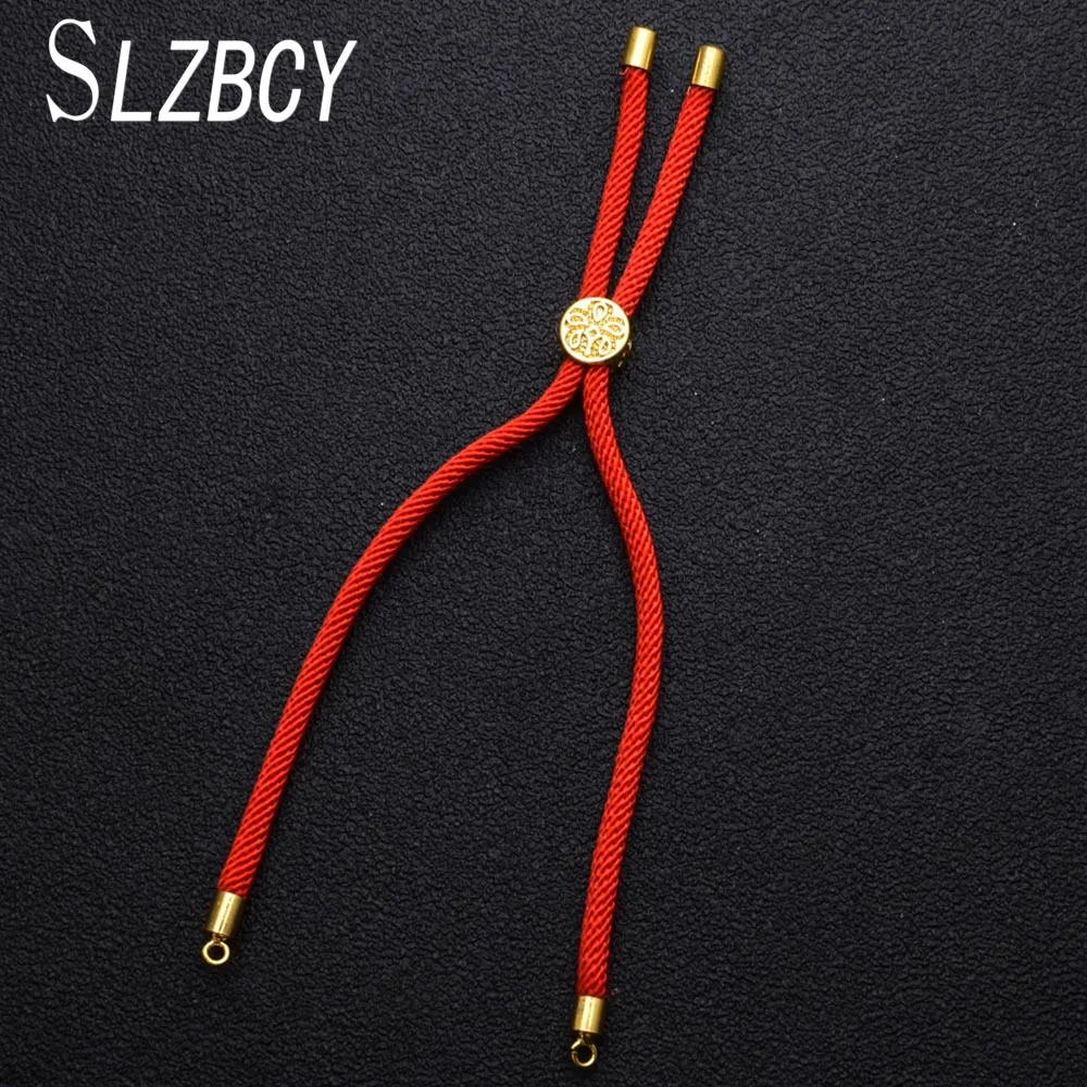 

SLZBCY 24cm Fashion Slide Adjustable Rope Chains for DIY Bracelet Making Jewelry Accessories Copper Gold Silver Color Connectors