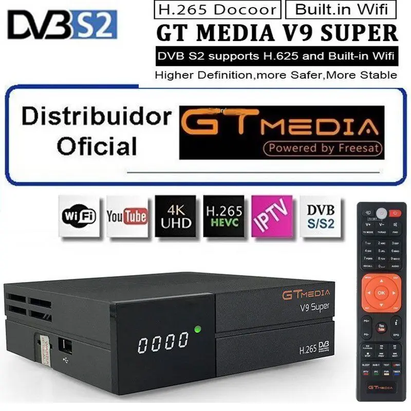 Лучший 1080 P DVB-S2 GTmedia V9 супер CCcam Cline Испания спутниковый ТВ приемник тот же GTmedia V8 Nova Freesat V9 супер Европа CCcam 2