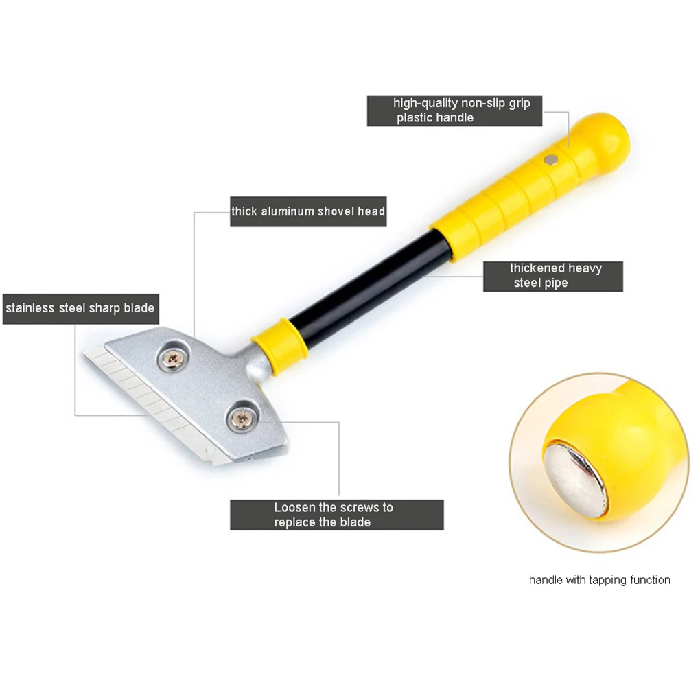 Сверхмощный скребок с длинной ручкой, набор инструментов для зачистки обоев, Очищающий стеклянный настенный скребок, мини-бритва, скребок, набор инструментов
