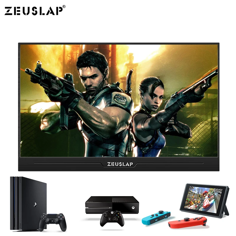

15.6inch Ultrahin IPS Screen For PS3 PS4 XBOX Car Use Portable Monitor For PC Laptop 1920x1080P HD LCD Screen Monitor