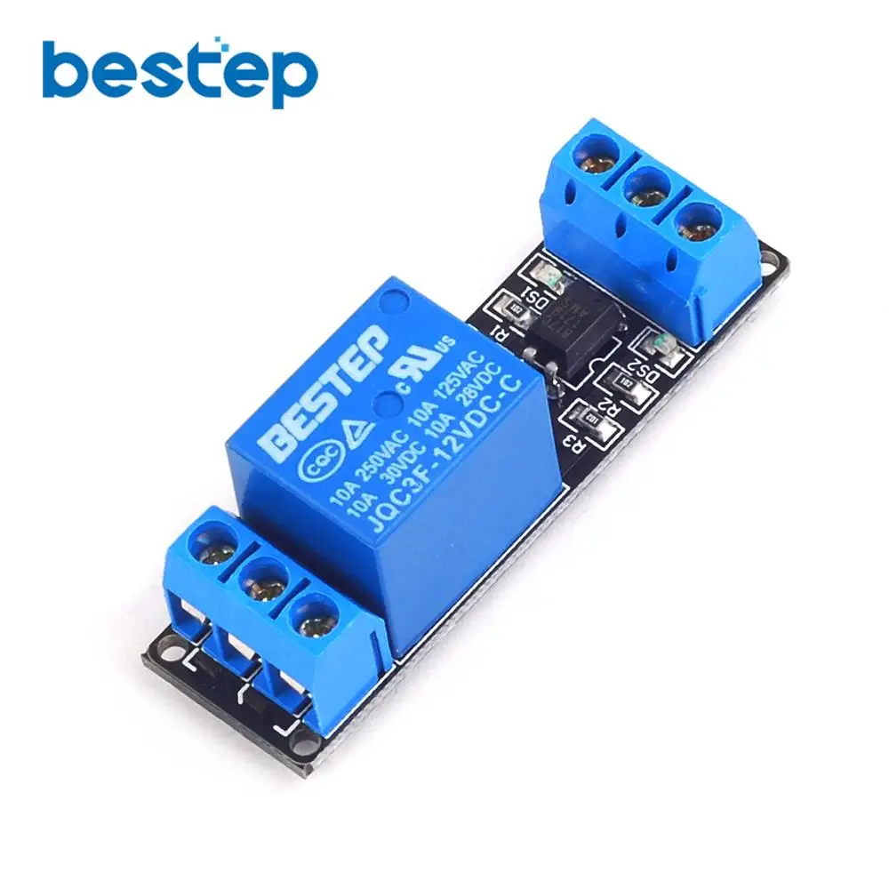5PCS 12V 1 Channel Relay Module Optocoupler Isolation Low Level Trigger