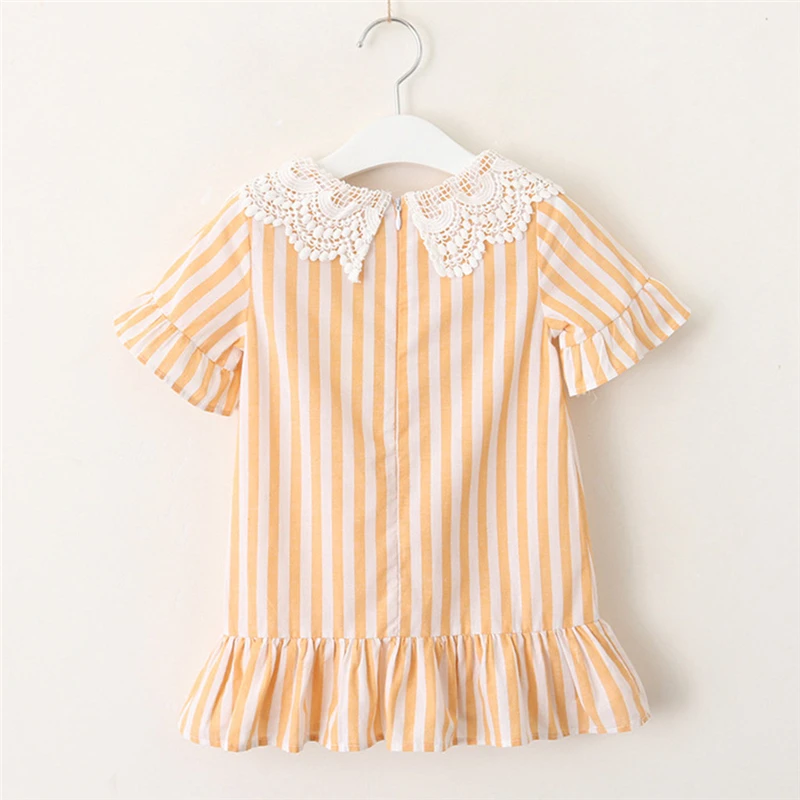 New Long Dress Girl Summer Toddler Kids Baby Girls Outfits Clothes Lace Stripe Party Pageant Princess Dress Newborn Baby V9# (8)