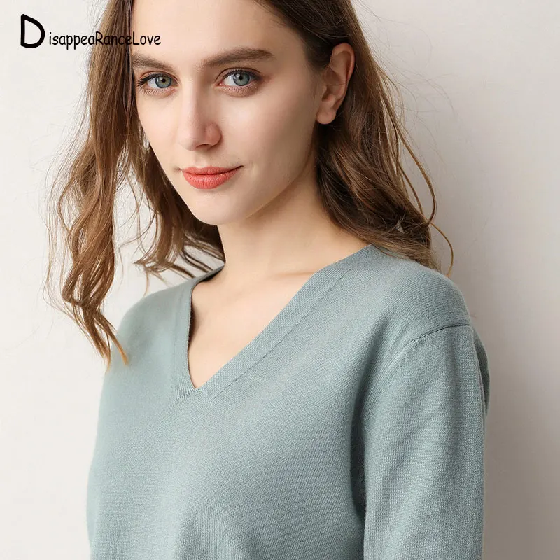 2019 Thick Soft Cashmere Large V-neck Sweaters and Pullovers Women Autumn Winter Jumper Sweater Female Top Knitted Brand 2019 Thick Soft Cashmere Large V-neck Sweaters and Pullovers Women Autumn Winter Jumper Sweater Female Top Knitted Brand