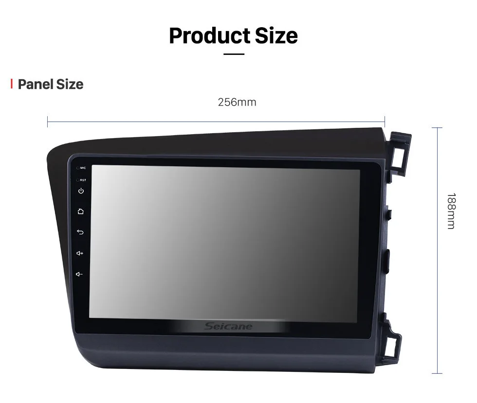 Clearance Seicane 2din Android 8.1 9 Inch Car Auto Radio For 2012 HONDA CIVIC Right Hand Driving GPS Navigation with WIFI Bluetooth USB 17