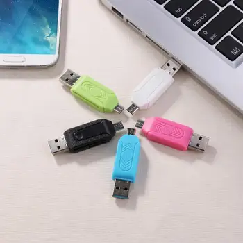 

Mini USB2.0 Micro USB OTG Card Reader for Micro TF SD Memery Card Adapter for PC Mobile Phone Laptop Notebook Colourful Choose