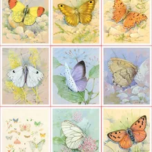 5x6 см Мин Лоскутная цифровая печать живопись ручная окрашенная ткань DIY шитье Лоскутная Ткань Скрапбукинг для кошелька сумка Патч маленький