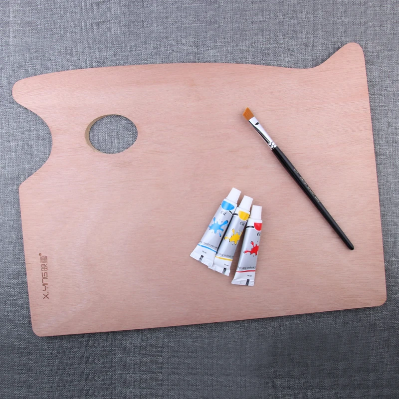 1 Piece Professional Wooden Square Oil Painting Palette Drawing Paleta School Use Art Supplies