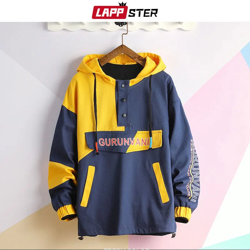 LAPPSTER Men Japanese Streetwear Hoodies Color Block 2020 Mens Hip Hop Harajuku Hooded Sweatshirts Male Korean Fashion Hoodies LAPPSTER Men Japanese Streetwear Hoodies Color Block 2020 Mens Hip Hop Harajuku Hooded Sweatshirts Male Korean Fashion Hoodies