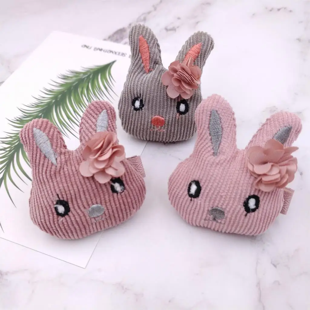 

2pcs/set girl children Handmade Cartoon Rabbit bunny Hairclips Hairpin Kids cute Headwear hair Accessories