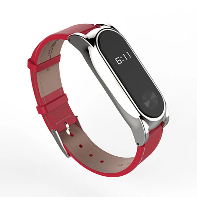 Браслет Amazfeel для Xiaomi Mi Band 2 металлический ремешок оригинального кожаного