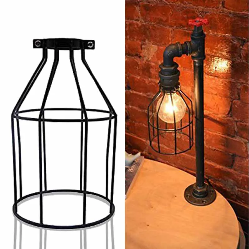 

Iron Bulb Cage Guard Beautiful Generous High quality Black Accessories Lampshade Wrought Hot