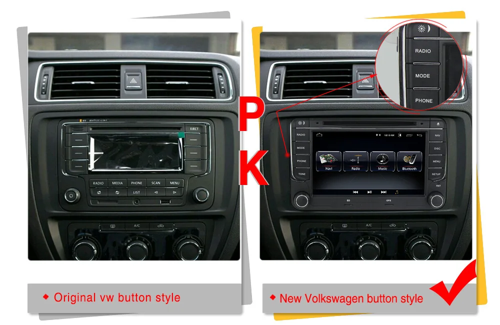 Excellent NaviFly 2 din Android 8.1 car dvd player for Volkswagen PASSAT/POLO/GOLF 5 6/BORA/TRANSPORTER/MAGOTAN/TOURAN/for Skoda/Seat 8