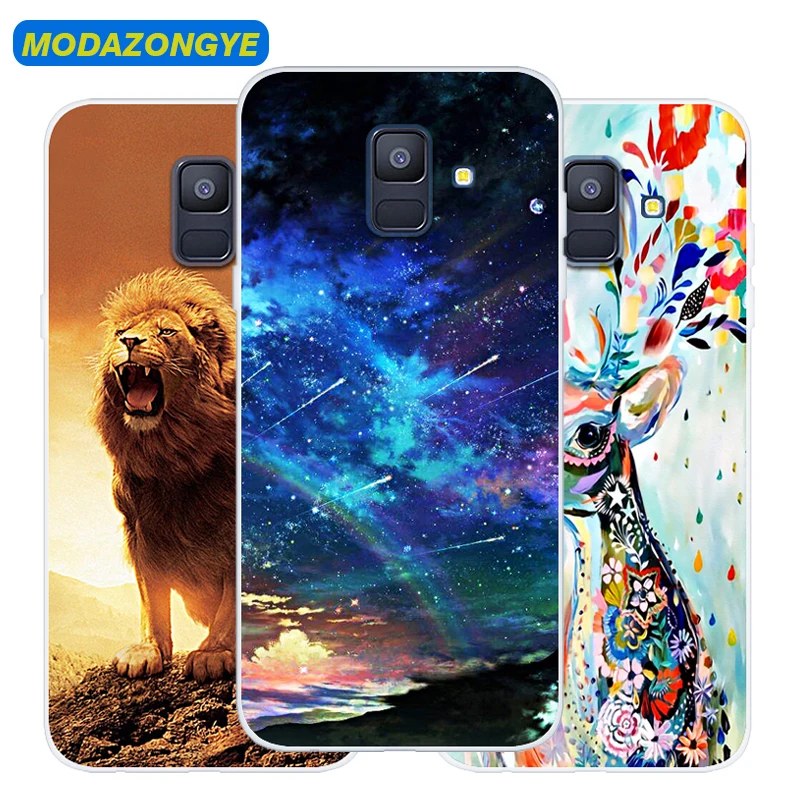 Чехол для Samsung Galaxy A6 2018 5 6 дюйма мягкий ТПУ чехол телефона задняя крышка A600Fn A600F