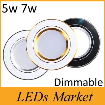 

Led Recessed Down Lights dimmable Led Fixture Lights Lamp 5w 7w AC90-260V Warm/Cool White + led Drivers