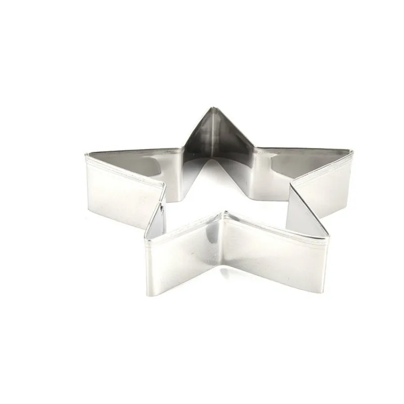 Stainless Steel Christmas Theme Cookie Cutter Baking Tools Cookie Press Five-Point Star Die Kitchen 6Pcs per Set cookie cutter baking decorating tools cookie maker press kit