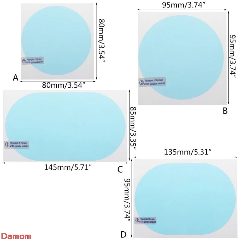 1 пара автомобиля анти вода туман пленка анти туман покрытие непромокаемая гидрофобная зеркальная защитная пленка заднего вида