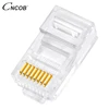 CNCOB cat 5e rj45 разъем 8p8c utp/ftp сетевая модульная штепсельная вилка интернет cat5, обжимной кабель Ethernet, разъем 30/50/100 шт. ► Фото 1/6