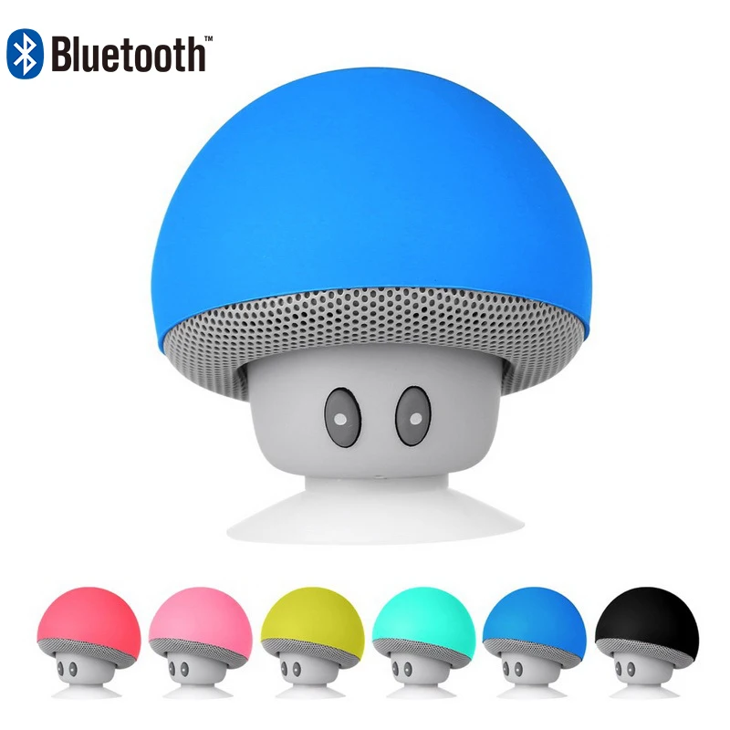 

Mini Wireless Bluetooth Speaker MP3 Music Player with Mic Waterproof Portable Stereo Bluetooth Mushroom Speaker For Phone PC