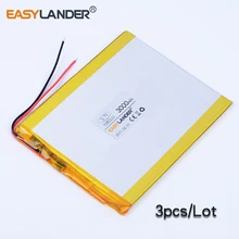 3 шт./лот 3382111 3,7 V 3000mAh перезаряжаемые литий-полимерный литий-ионная аккумуляторная батарея для ультра-тонкий 7-дюймовый E708 pro 3 g планшет видео ...