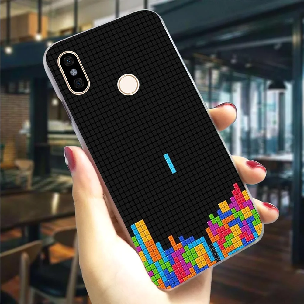 

Plastic Phone Cover for Xiaomi Redmi 6 Pro Tetris Case for Redmi Note 5 Pro Covers 4A 5 Plus 5A Prime 4X 6A 6