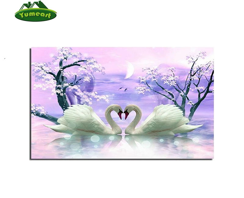 Diamond embroidery Animal Swan cross stitch crystal Full Mosaic sets unfinish decorative Diy painting | Дом и сад