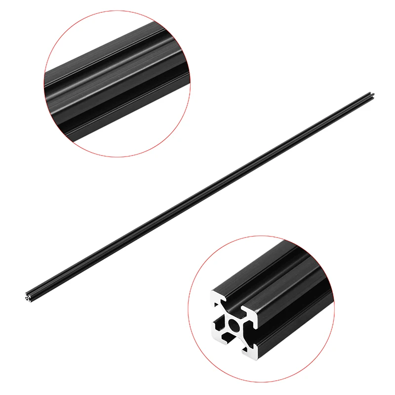 

1500mm Length Black Anodized 2020 T-Slot Aluminum Profiles Extrusion Frame For CNC 3D Printer Plasma Laser Stand Furniture