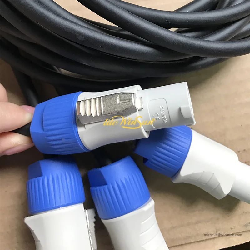 DJ LIGHTING EQUIPMENT DISCO MOVIL CABEZA HAZ LUZ Extension AC Power Cable R7 Beam Moving Head Stage Lighting AC Power Cable 2.5mm with PowerCon (2)
