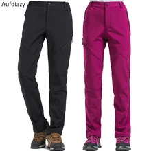 Aufdiazy для женщин и мужчин уличные флисовые брюки для кемпинга, походов, Зимние флисовые спортивные брюки водонепроницаемые треккинговые лыжные штаны IM013