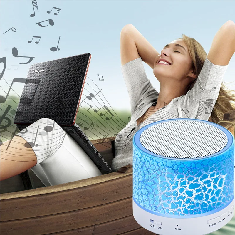 

Bluetooth speaker, wireless -LED portable, mini handsfree - speakers using-TF-USB-FM-MIC-Bluetooth music 6 colors optional