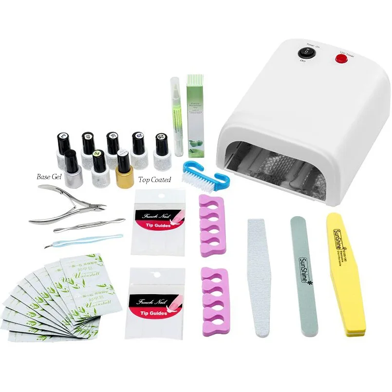 Professional nail gel set tool manicure tools kit UV nail gel set with