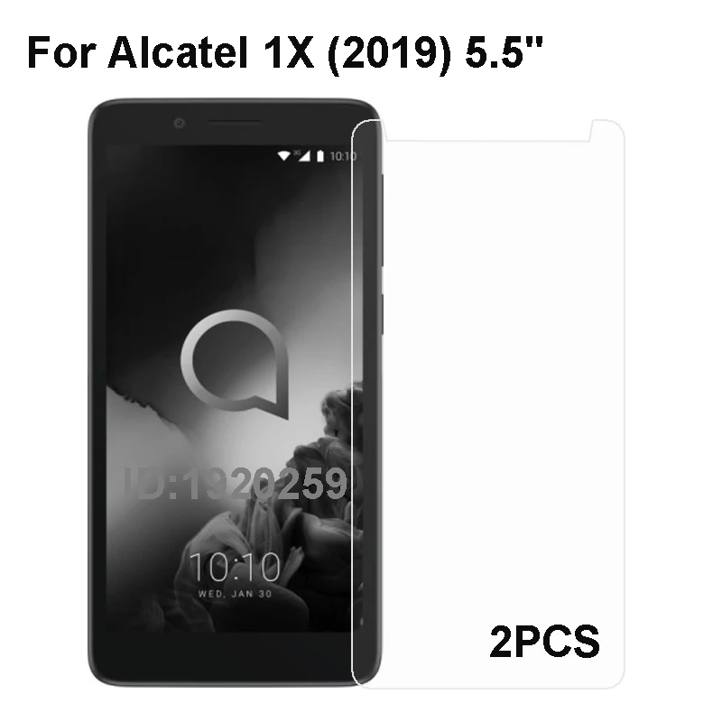 

2PCS Alcatel 1X 2019 Tempered Glass 9H High Quality Protective Film Explosion-proof Screen Protector For Alcatel 1 X 2019 5.5"