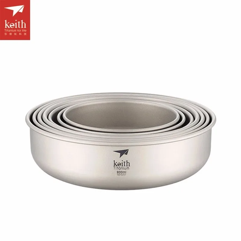 Keith Titanium tazón camping tazón comida campestre un conjunto de cuenco al aire libre Keith Titanium tazón camping tazón comida campestre un conjunto de cuenco al aire libre