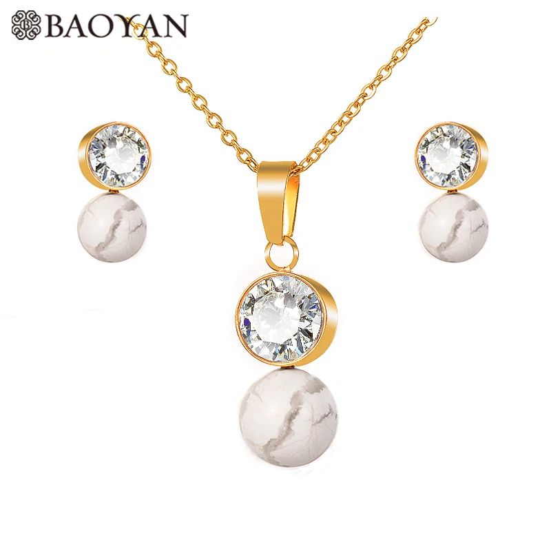 BAOYAN Элегантный Золотой Серебряный Chian 8 цветов круглая Хрустальная жемчужная