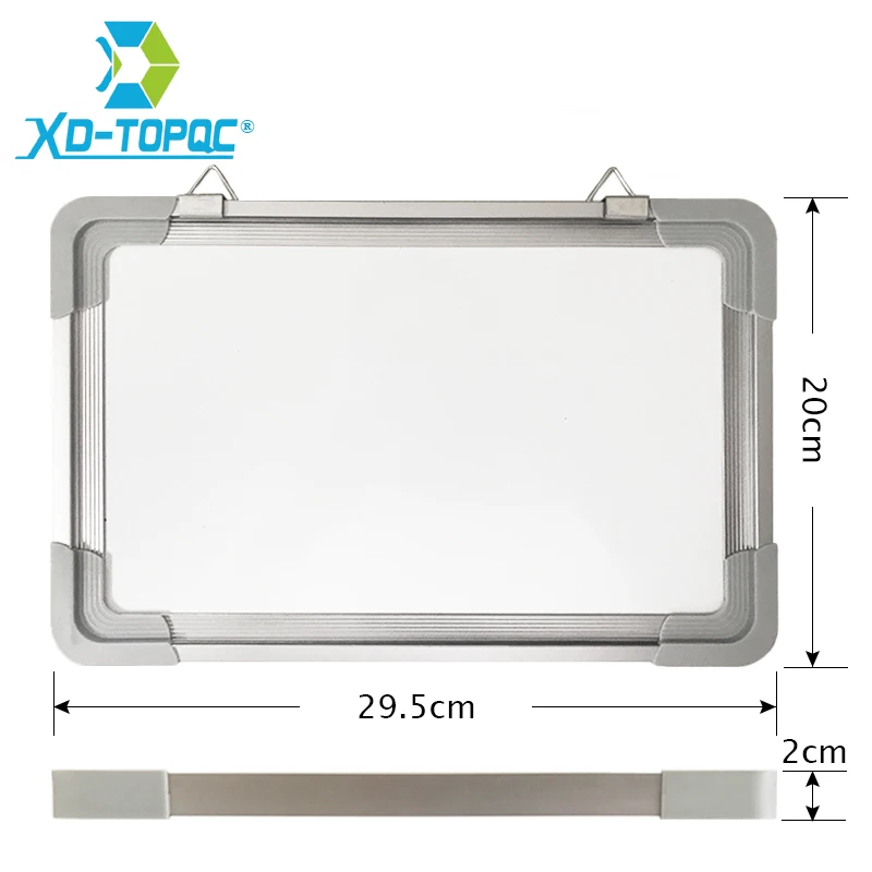 Магнитная доска 20*30 см, имитация алюминия, пластиковая рамка, двухсторонняя белая доска для заметок, деревянный мольберт, бесплатный подарок, PW01