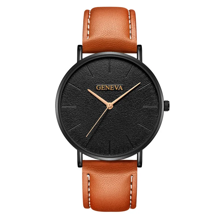 Мужские часы GENEVA модные деловые спортивные часы для мужчин лучший бренд класса люкс кожа Reloj Hombre Повседневная relogio masculino saat