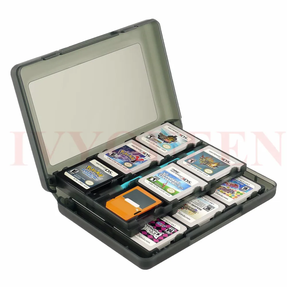 

IVYUEEN 28 in 1 Game Memory Card Micro SD Case Holder for Nintend New 3DS LL XL 2DS Cartridge Storage Box