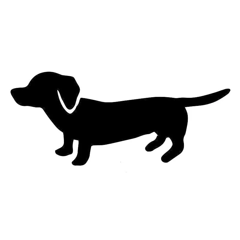 

15.2*6.4CM Dachshund Wiener Dog Car Stickers Reflective Vinyl Decal Car Styling Truck Decoration Black/Silver S1-0905