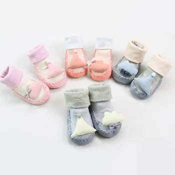 

1 Pair Newborn Baby Girl Boy Socks Cartoon Anti-slip Warm Socks Slipper Shoes