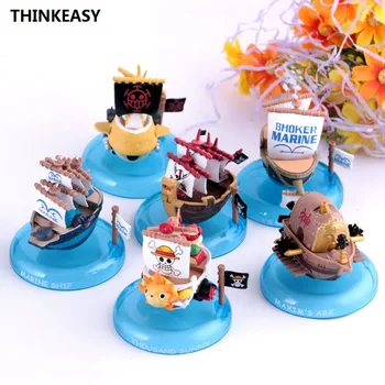 

6 In 1 Anime One Piece Thousand Sunny Pirate Ship Boat Model PVC Action Figure boxed Collection Model Toy